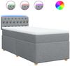 vidaXL Boxspringbett mit Matratze Hellgrau 100x200 cm Stoff 3288898 Bild 2