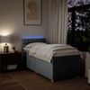 vidaXL Boxspringbett mit Matratze Hellgrau 100x200 cm Stoff 3288898 Bild 5