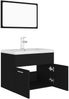 vidaXL Badmöbel-Set Schwarz Holzwerkstoff 3071316 Bild 5