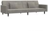 vidaXL Schlafsofa 2-Sitzer mit 2 Kissen Hellgrau Samt 375816 Bild 2