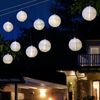 MARELIDA LED-Lichterkette, Solar, 8 Funktionen, Garten, Balkon, 10-flammig, Weiß, 4,5m Bild 2