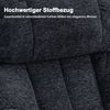 M MCombo Relaxsessel mit Hocker, Drehbare Fernsehsessel mit Liegefunktion, Moderner TV-Sessel Stuhl für Wohnzimmer, mit Kissen & Seitentasche, ohne Massagefunktion, Stoff, 9066 (Dunkelgrau) Bild 5
