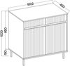 Selsey 'Osaka' Sideboard 2-türig mit 2 Schubladen, Eichenholzoptik 'Evo'ke, ca. 100 x 100 x 40 cm Bild 4
