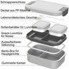 Mutig Lunchbox Brotdose für Kinder und Erwachsene Mit Fächern, 1960 ML Mittagessenbox, (Auslaufsicher Lunchbox, Bento Box Mit Besteck und Saucenbox, Bento Box, 4 Schichten Reisen Brotzeitbox with Cutlery), für Schule,Picknick&Unterweg,Arbeit,Reisen,Als... Bild 3