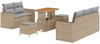 vidaXL Gartensofa-set mit Kissen 8 pcs Beige Poly-Rattan 3361562 Bild 2