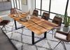 Esstisch Akazie 240x100x76 natur lackiert / Epoxid schwarz, U-Beine anthrazit matt EPOXY Bild 3