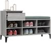 vidaXL Schuhregal Grau Sonoma 102x36x60 cm Holzwerkstoff 821218 Bild 4
