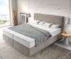 Boxspringbett Dream-Well 180x200 cm Mikrofaser Beige mit TFK Matratze und Visco Topper Bild 4