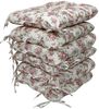 Rattani Sitzkissen Set 6 x Stuhlkissen Sitzkissen Klara 42x42 cm Living Rose, Material Living Rose, extra dicke Füllung Bild 2