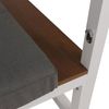 Aluminium Lounge-Gartenliege HWC-M63b, XL Sonnenliege Daybed, 10cm-Polster 200cm ~ weiß Polster grau Bild 5