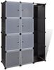 vidaXL Modularer Schrank mit 9 Fächern 109x36,5x143cm Schwarz und Weiß 240497 Bild 2