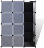 vidaXL Modularer Schrank mit 9 Fächern 109x36,5x143cm Schwarz und Weiß 240497 Bild 3
