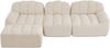 Modulares Ecksofa mit Ottoman, Granulierter Fleece, 3-Sitzer/L-Form, 288 x 167 x 79 cm, Beige Weiß Bild 5