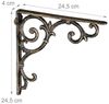 relaxdays Wandregalhalter 4 x Regalwinkel antik bronze Bild 4