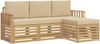 vidaXL Outdoor-Sofagarnitur 4 pcs Weiß und Beige 189,5 x 122,5 x 73 cm 3391628 Bild 2