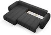 Ecksofa Schlafsofa Sofa CARIA in Stoff Quelle Anthrazit Ottomane Links Bild 5