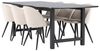 ebuy24 Essgruppe Oslo Essgruppe Esstisch 100x220cm schwarz und 6 Sk, (7-tlg) Bild 2