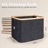 HENNEZ Aufbewahrungskorb 40L Faltbarer Wäschekorb - Körbe zur Aufbewahrung, kompatibel für IKEA KALLAX Regal Bild 3