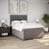 vidaXL Boxspringbett mit Matratze Taupe 160x200 cm Stoff 3292843 Bild 4