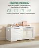 Schuhbank, Sitzbank mit Stauraum, Sitztruhe, 100 cm Lift-Top Storage Organizer mit 2 Stabilen Scharnieren, Schuhbank für Eingangsbereich, Schlafzimmer, Wohnzimmer, Weiß Bild 3