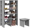 vidaXL Schuhschrank mit Regal 2 pcs Graues Sonoma Holzwerkstoff 8000385 Bild 3