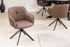 riess-ambiente Polsterstuhl EUPHORIA braun / schwarz (Einzelartikel, 1 St), Esszimmer · Echtleder · Metall · mit Armlehne · 180° drehbar · Retro Bild 3