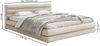 Selsey 'Alegre' Polsterbett mit Chenille-Bezug und Stauraum, hellbeige , 160x200 cm Bild 5