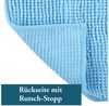 MSV Badteppich Badvorleger Duschvorleger Chenille Hochflor Badematte 40x60 cm – Hellblau Bild 2