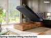 MEBLINI Boxspringbett LOFTY 3 90x200 cm mit Bettkasten – H3/Dunkelgrau Samt Gepolstert Einzelbett mit Topper & Bonellfederkern-Matratze Bild 3