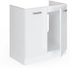 Spülenunterschrank R-Line Weiß Hochglanz 80 cm mit Türen, ohne Arbeitsplatte Vicco Bild 5