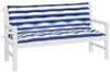 vidaXL Gartenbank-Auflagen, 2 Stk., Polyester, Blau / Weiß, 150 x 50 x 7 cm Bild 3