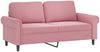 vidaXL 2-tlg. Sofagarnitur mit Kissen Rosa Samt 3202213 Bild 4
