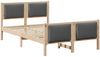 vidaXL Bettrahmen mit Kopfteil Dunkelgrau 120 x 190 cm Stoff 878345 Bild 3
