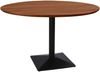 Bistrotisch Schweizer Kante massiv Akazie nussbaumfarben 120 cm Säulengestell-eckig schwarz BRASILIA 173748752 Bild 2