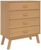 vidaXL 'OLDEN' Schubladenschrank, Braun Massivholz Kiefer, 76,5 x 39 x 90 cm Bild 3