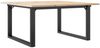 vidaXL Couchtisch O-Gestell 90x90x45cm Massivholz Kiefer und Stahl 3282665 Bild 2