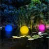 OTTO home LED Solarleuchte Orlaith, LED-Solar Kugelleuchte Ø 40 cm, RGB, Tageslichtsensor, LED fest integriert, RGB, Warmweiß, mit Erdspieß Bild 3
