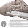 SEI Design Seitenschläferkissen Bodypillow - Körperkissen taupe, Seitenschläferkissen mit Bezug, 1-tlg, Schwangerschaftskissen gesteppt, 2x Reißverschluss Bild 3
