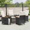 vidaXL Garten Essgruppe mit Kissen 5 pcs Schwarz Poly-Rattan 3379614 Bild 4