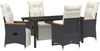 vidaXL Garten Essgruppe mit Kissen 5 pcs Schwarz Poly-Rattan 3379614 Bild 2