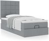 vidaXL Ottoman-Bett mit Matratze Hellgrau 90x190 cm Stoff 3313119 Bild 4