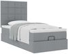 vidaXL Ottoman-Bett mit Matratze Hellgrau 90x190 cm Stoff 3313119 Bild 5