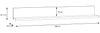 Wandboard >SNOW< in weiß - 180x22,1x24,3cm (BxHxT) Bild 3