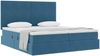 vidaXL Aufbewahrungsbett mit Kopfteil Dunkelblau 200 x 200 cm Samt 3372243 Bild 3