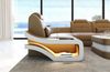 Ecksofa Elena Eleganz L Form aus Leder - Ledermix - sandbeige-weiß - Links Bild 4