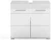 furnling Waschbeckenunterschrank Helsinki 2 Türen, 2 Fächer, Badschrank, Badmöbel, Unterschrank, 60 cm breit Bild 5