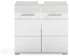 furnling Waschbeckenunterschrank Helsinki 2 Türen, 2 Fächer, Badschrank, Badmöbel, Unterschrank, 60 cm breit Bild 4