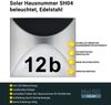 MeLiTec Solar Hausnummer SH04 beleuchtet, Edelstahl Bild 2
