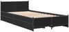 vidaXL Bettgestell mit Schubladen Schwarz 75x190 cm Holzwerkstoff 3279972 Bild 3
