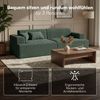 skølm 'Freki' Cloud Sofa 2 Sitzer, Vollschaumcouch mit Federkern und Vakuum-Kompression, kein Aufbau erforderlich, mit 2 Kissen, Cord dunkelgrün Bild 3